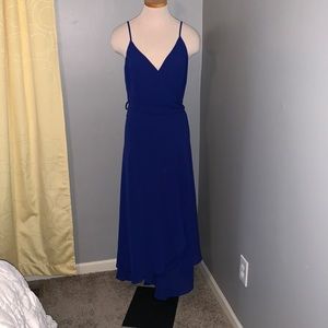 Dance & Marvel Blue Wrap Dress Sz L